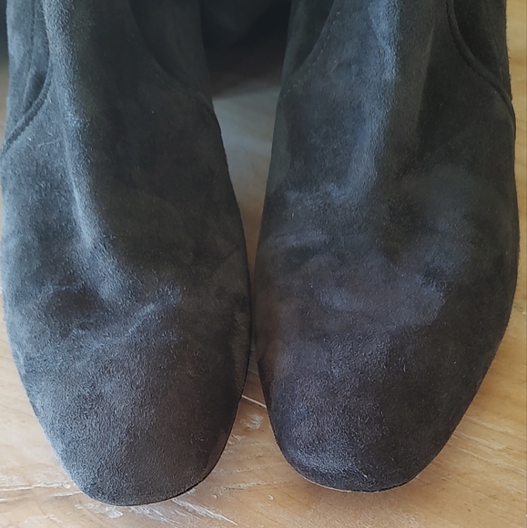 Parallele Paris France woman's thigh high gray suede leather boots UK 5 US 7 - Picture 12 of 16